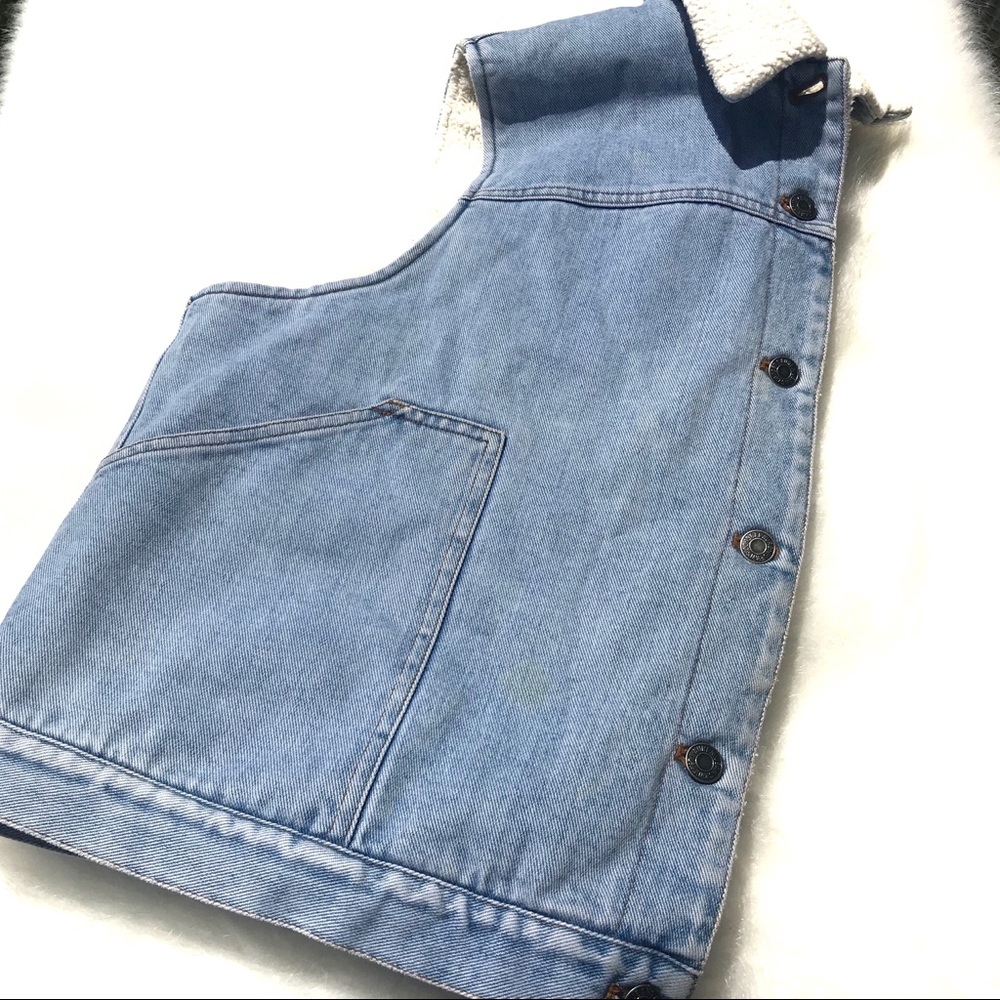 Ralph Lauren Vintage Denim Sherpa Fleece Vest - Picture 3 of 8